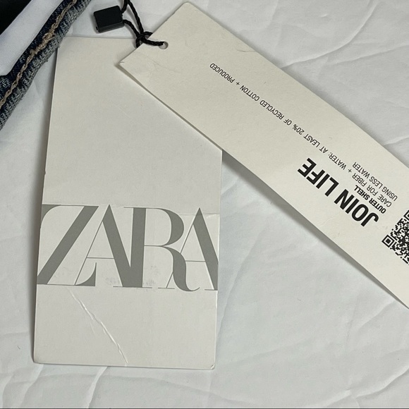 Zara Med Rise Bootcut Medium Wash 100% Cotton Jeans NWT - Picture 6 of 10